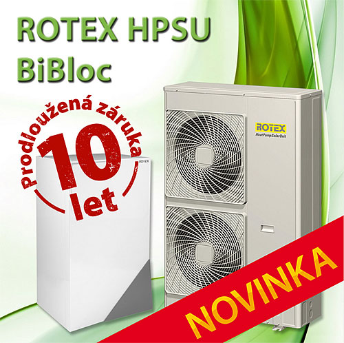 Tepelná čerpadla ROTEX - záruka 10 let